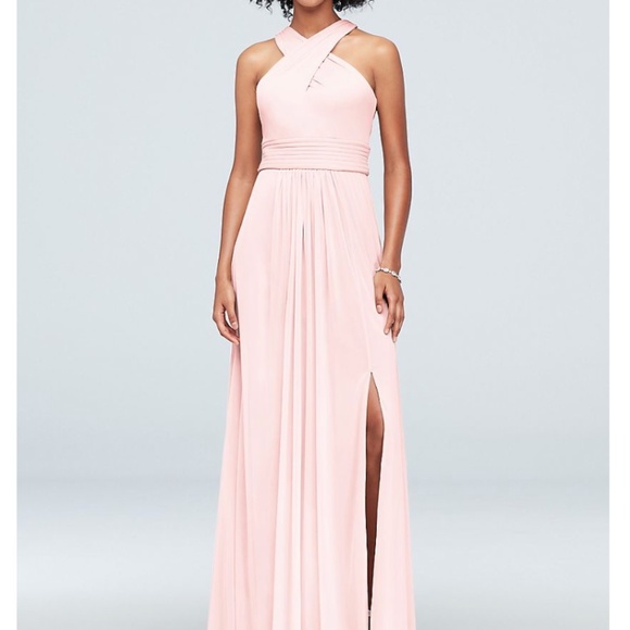 David’s Bridesmaid Dress Petal Pink, F19952 size 8 - Picture 1 of 10